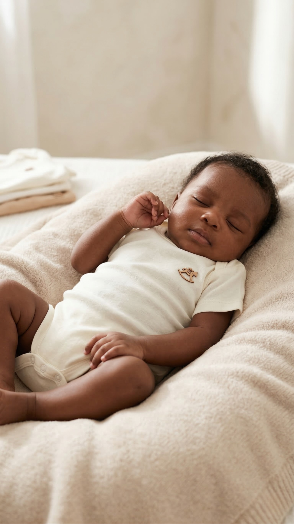 Bebê descansando com roupa confortável