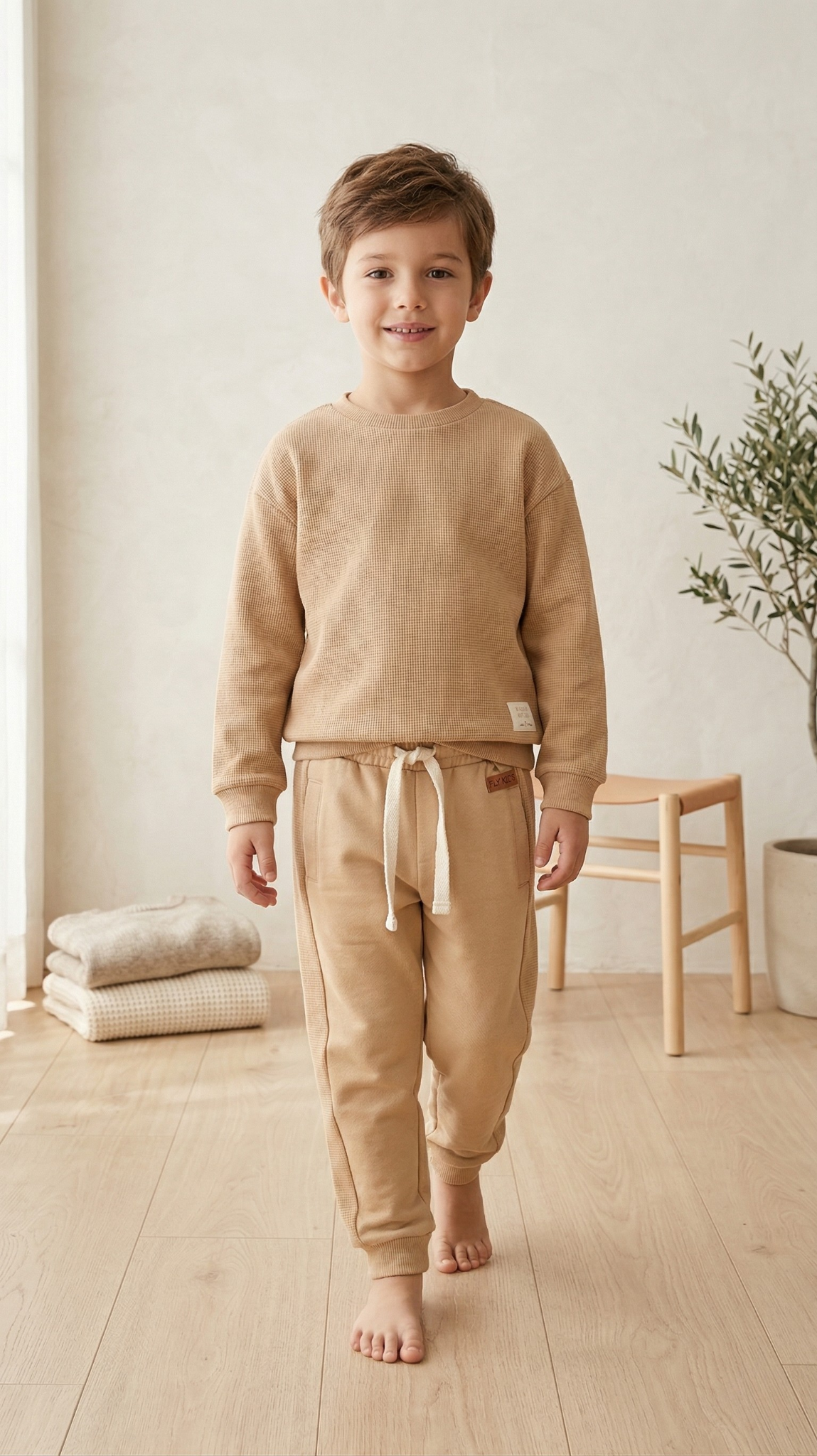 Conjunto Up Baby Cor Caqui